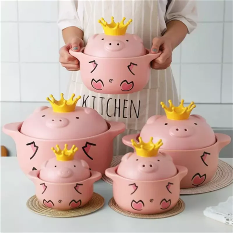 Ceramic Soup Pot Milk Pot Casserole Stew Soup Porridge Household Ceramic High Temperature Fire Fire Gas kitchen Stockpot Vintage