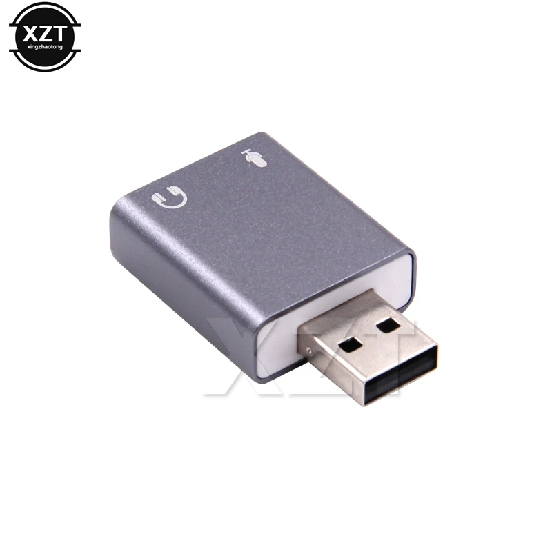 External USB Sound Card Ultra-portable HIFI Magic Voice 7.1CH Microphone-in Audio-out port Free Drive Plug Sound Card