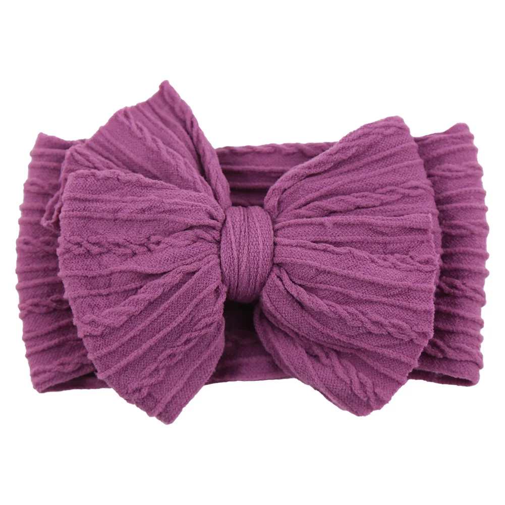 Solid Cable Bow Baby Headband, Kids Hair Accessories
