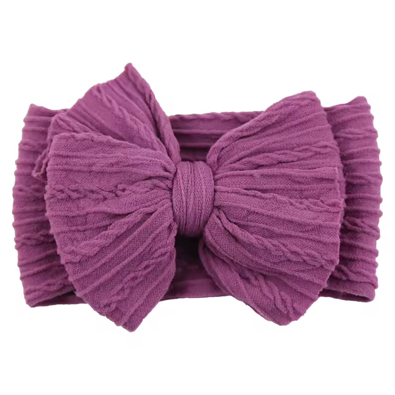Solid Cable Bow Baby Headband for Child Nylon Layers Headwear Kids Elastic Turban Headwraps Newborn Boys Girls Hair Accessories - Image 21