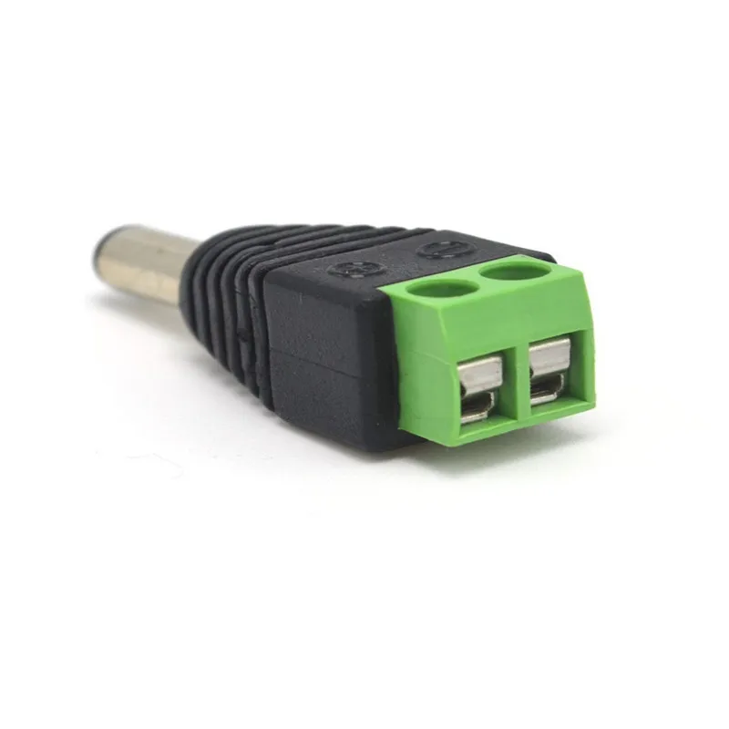 DC Power Connector Female Male 2.1mm * 5.5mm Electric Plug Cable For CCTV Security Camera LED Light Strip Connection