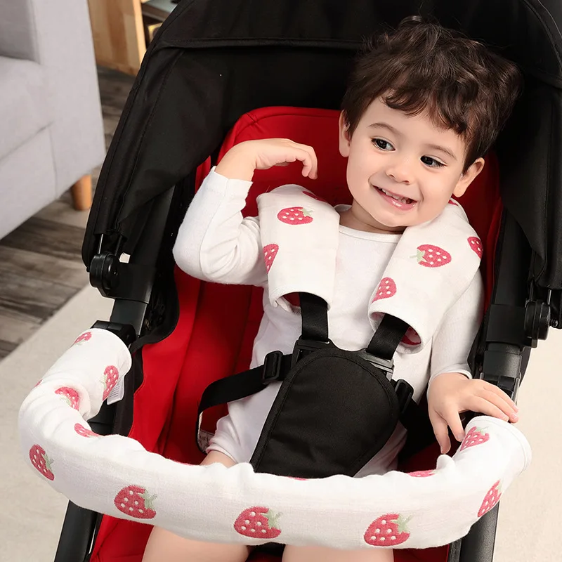 

Baby Stroller Accessories Pushchair Fence Protective Cover Stroller Bumper Cover+Stroller seat belt saliva towel