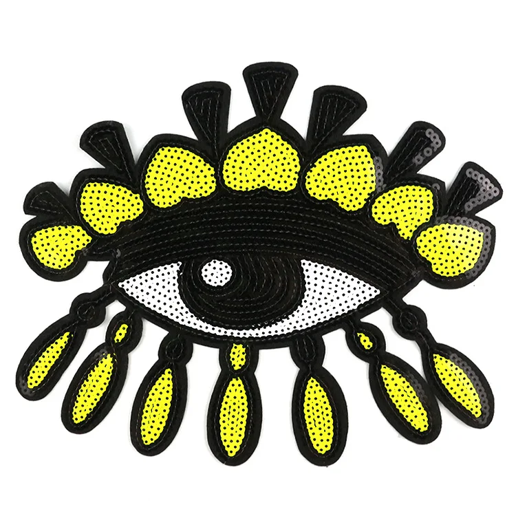 Bead Embroidery Patch Clothing Accessories Foreign Trade Hot Sequins Pattern Eye Fashion Cloth Stickers