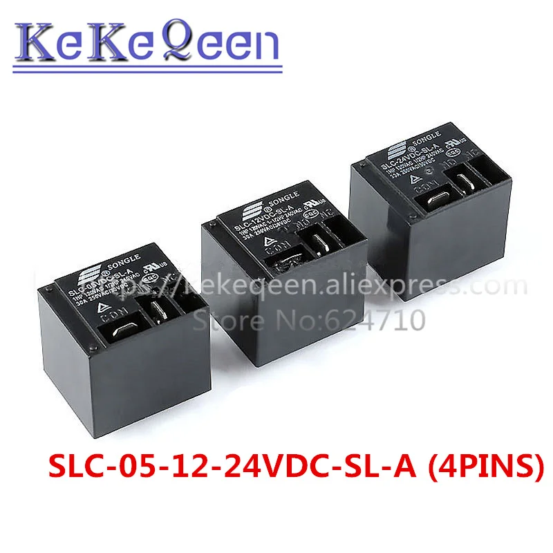 Relays SLC-05VDC-SL-A SLC-12VDC-SL-A SLC-24VDC-SL-A 5V 12V 24V 30A 4pins DIP-4 T91 a group of normally open Original Relay