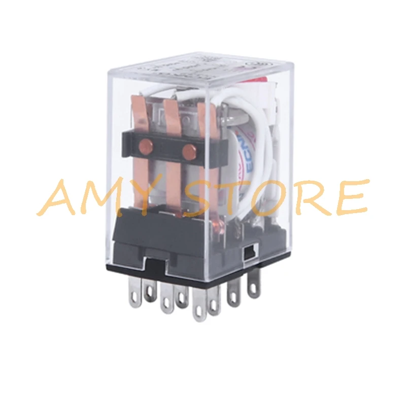 HH53P MY3NJ 12V/24VDC 12V/24V/36VAC 110VAC AC220V Coil 5A Power Relay 11 Pin 3PDT 3 NO 3 NC w PYF11A Socket