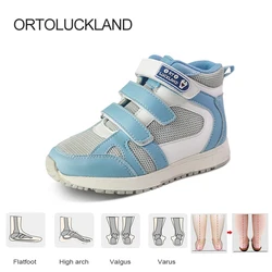 Ortoluckland Kid Girls Shoes Baby Toddler Boys Sneakers Luxury Brands 2023 Blue Pink Mesh Leather Orthopedic Boots For Children