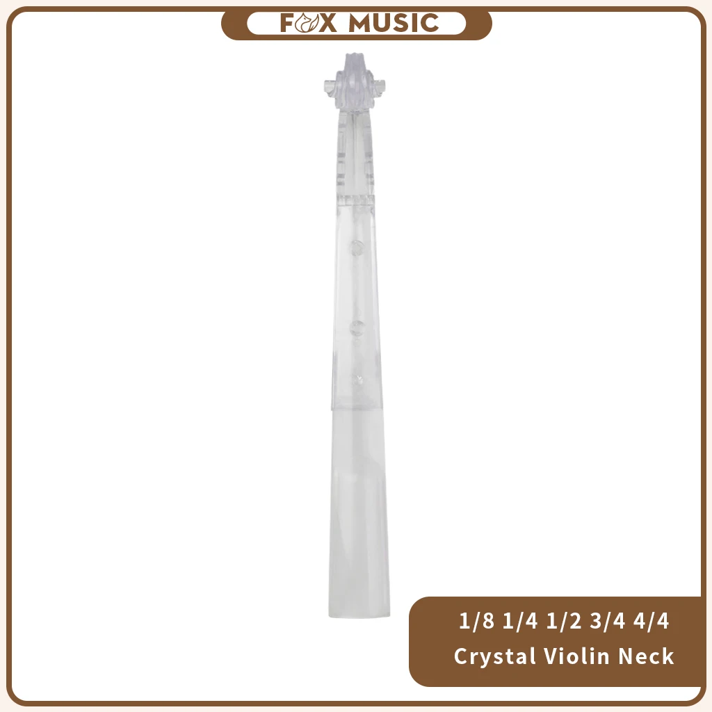 4/4 3/4 1/2 1/4 1/8 Size Crystal Violin Neck Plastic Fiddle Neck Diy Violin Parts Accessories Replacement