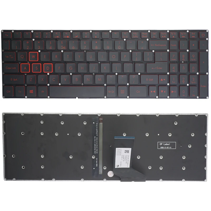 

English Backlit Keyboard For Acer Nitro 5 AN515 AN515-51 AN515-52 AN515-53 AN515-41 AN515-42 AN515-31 N17C1 AN515-51-56U0 US