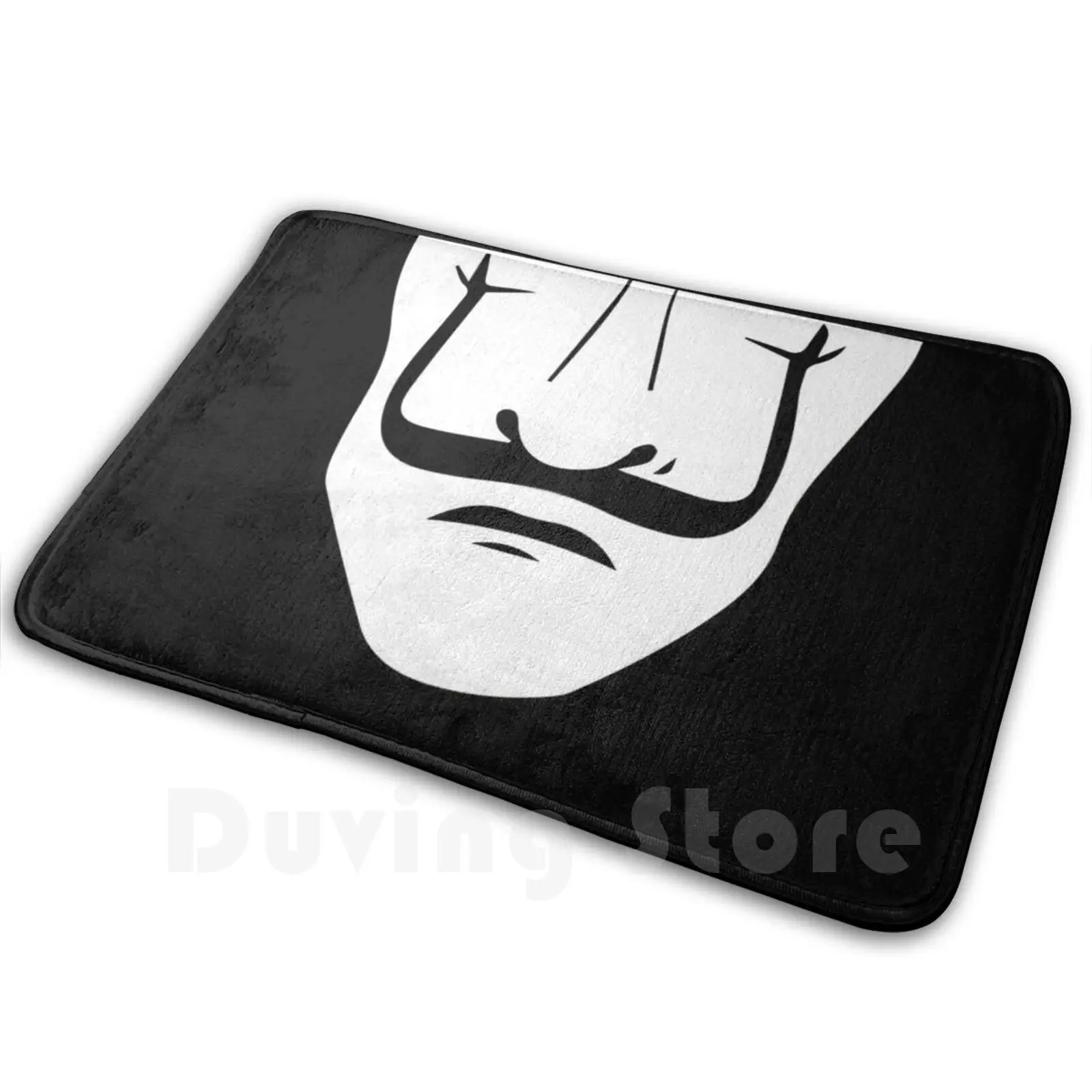 Dalí Black Carpet Mat Rug Carpet Anti-Slip Floor Mats Bedroom Artist Dali Moustache Tokyo Berlin Lisbon Teacher House Paper