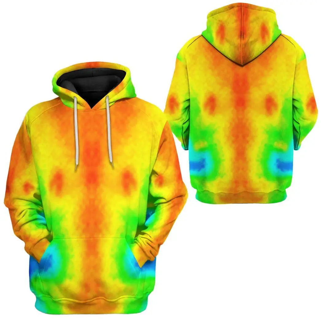 Halloween Nhiệt Độ Cơ Thể 3D In Hình Mùa Thu Áo Khoác Hoodie Unisex Casual Áo Thun Khóa Kéo Áo Dạo Phố Sudadera Hombre DW606