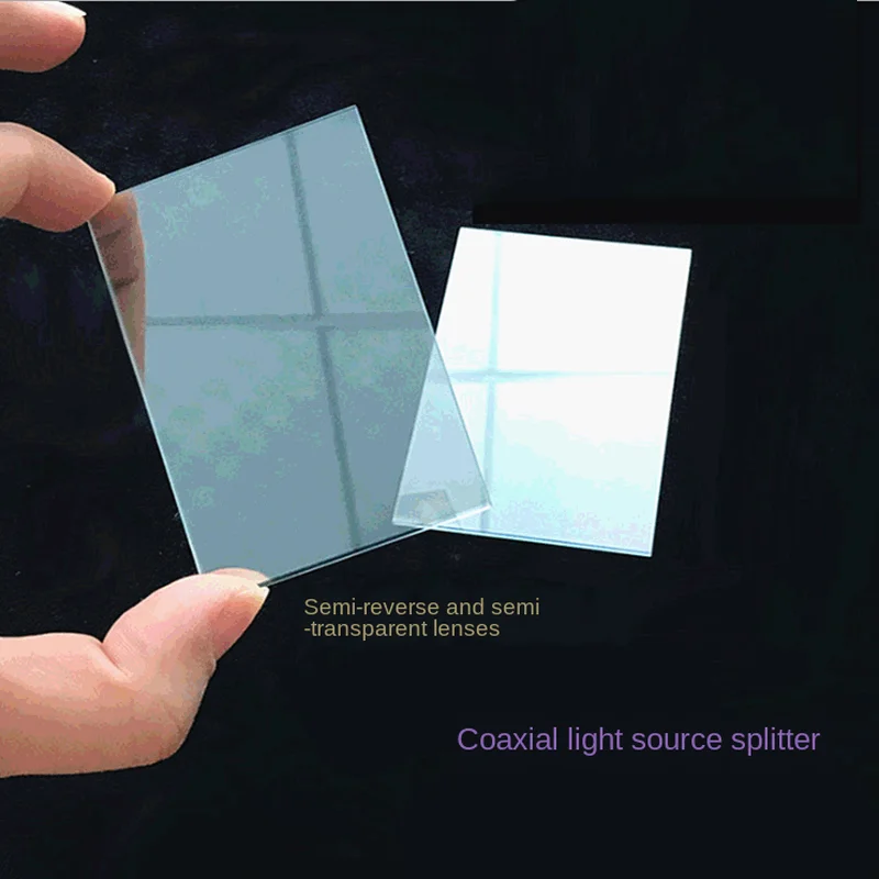 48*48*1.1mm 50% Transmission Transflective Glass Telephoto Beamsplitter Galss Plate Prism Teleprompter 1pcs T:R=50:50