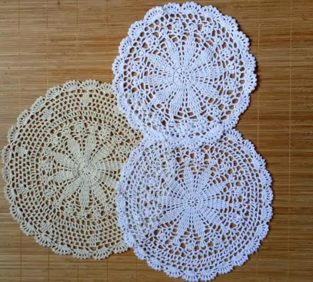 Modern Cotton Crochet Doilies Lot Table Cup Mat Pad Decor Placemat Coffee Drink Coasters Set Christmas Table Napkins For Home