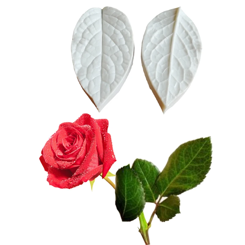 Rose Leaves Veiners Silicone Mould Earring Decoration Tools 