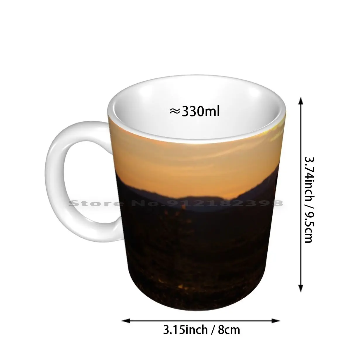 Stabyhoun In Sunset Ceramic Mugs Coffee Cups Milk Tea Mug Stabyhoun Stabeij Staby Sunset Evening Nature Norway Mountain