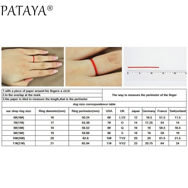 PATAYA New Water Drop Natural Zircon Rings 585 Rose Gold Color Fashion Jewelry Wedding Fine Clover Hyperbole Women Hollow Rings