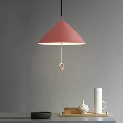 Designer Pendant Light Hangingsimple Macaron Restaurant Dinning Room Lights Bedroom Bedside Lamp Pull Switch Light Fixtures E27