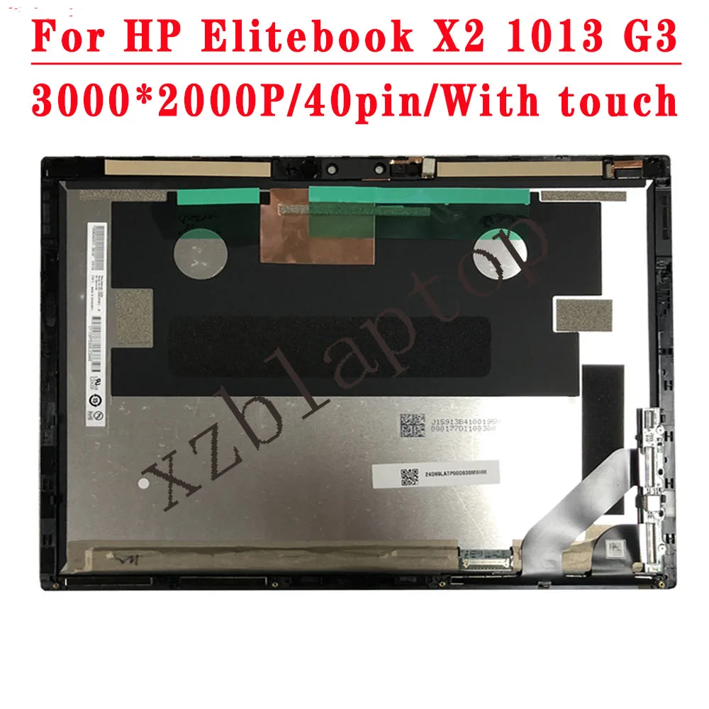 Imagem -02 - Lcd 13.0 para Computador com Touch Mais Moldura Mais Placa Pequena hp Elite x2 1013 g3 3000 Ips de 40 Pinos