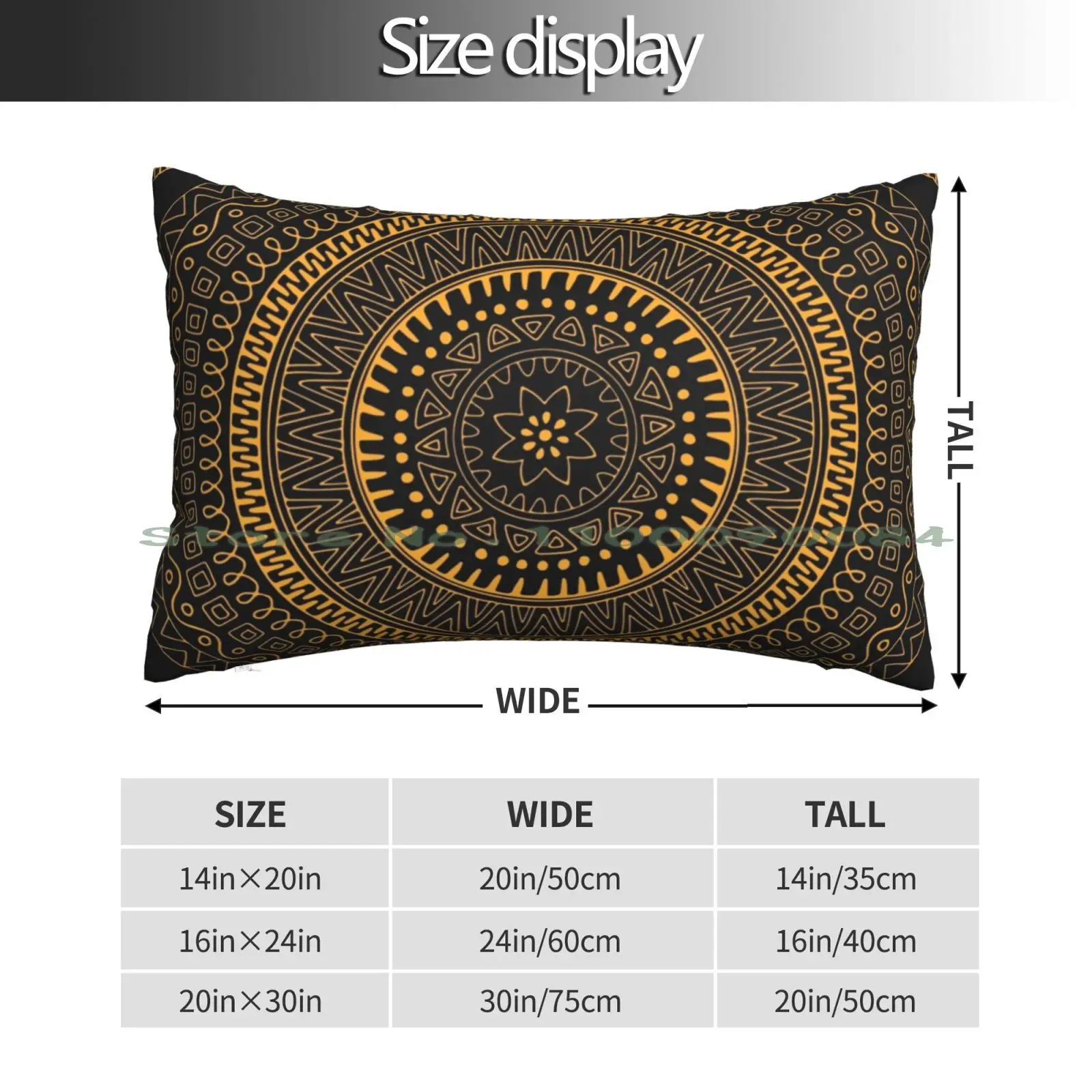 Mandala Asian Namaste Art Pillow Case 20x30 50*75 Sofa Bedroom Psychedelic Hypnotic Visual Illusion Psychedelic Illusion