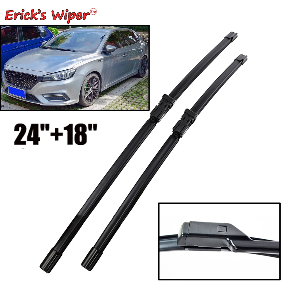 Erick's Wiper LHD Front Wiper Blades For MG 6 MG6 MK2 2017 - 2023 Windshield Windscreen Clean Window Car Rain Brushes 24''+18''