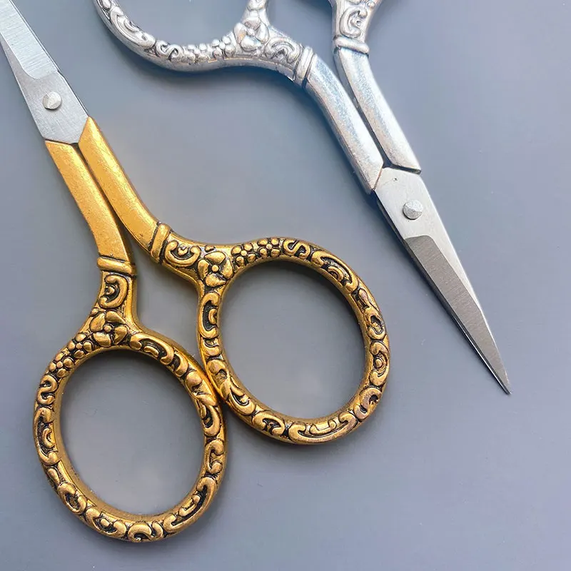 1Pcs European Retro Scissor handicraft Embroidery Fabric Cross stitch Classic Vintage Antique Craft Sewing Tailor Scissor Sewing