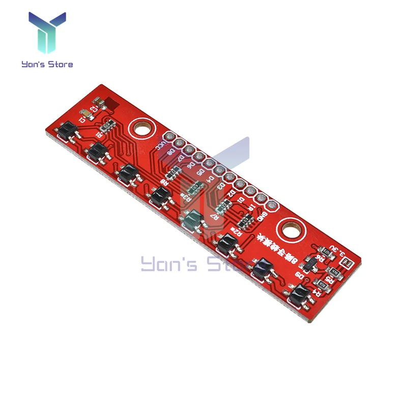 8 Channel IR Infrared Tracking Sensor Module Barrier Line Track Sensor Module Detection Board DIY for Arduino Smart Car Robot