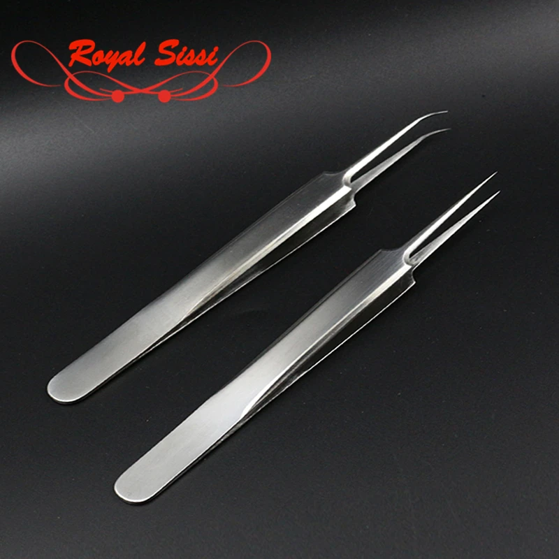 Royal Sissi 2pcs/set super slim tip fly tying tweezers premier anti-static stainless steel fly tying tools for dedicate crafts