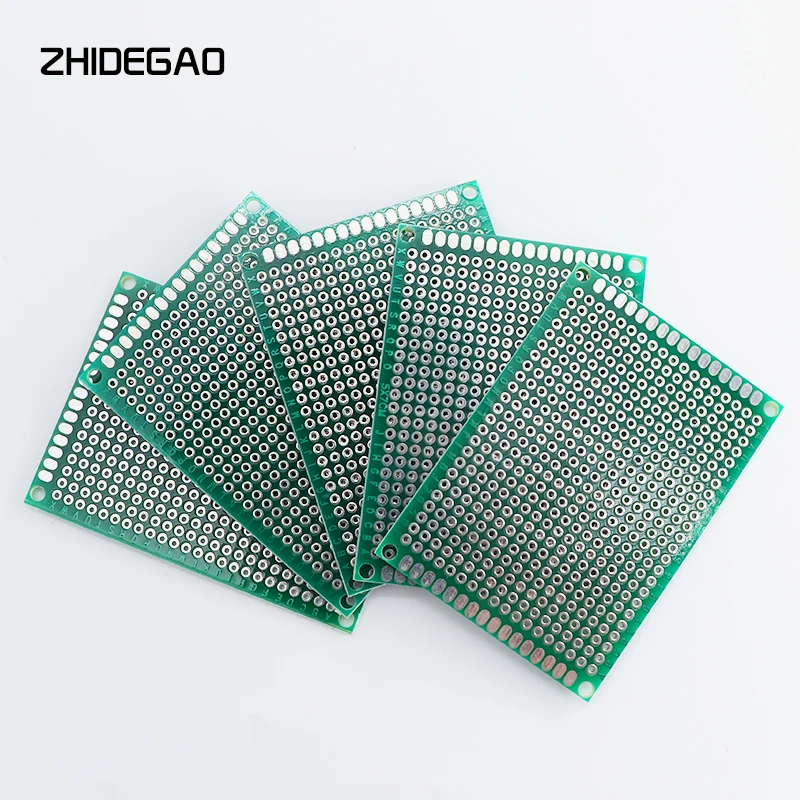 5pcs 5X7cm PCB Prototype Board Circuit Protoboard Universal Stripboard Prototyping Veroboard 5X7 Double Panel