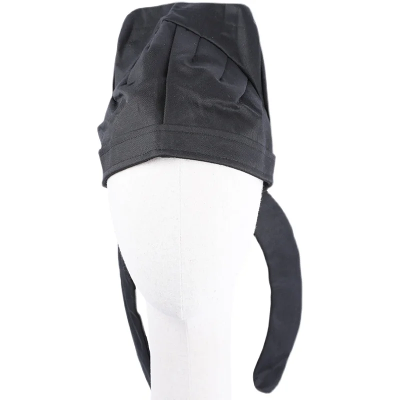 Unissex preto chinês hanfu chapéu canção dinastia courtier oficial ministro chapéus men li bai cosplay boné clássico erudito