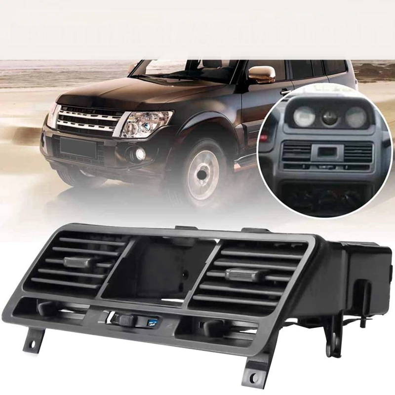 Panel de salida de ventilación de aire acondicionado, Panel de salpicadero, salida de aire acondicionado forrada para Mitsubishi Pajero Montero V31