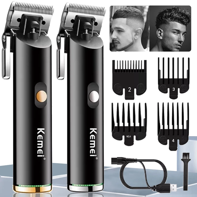 

Kemei KM-1892 Cordless Professional Fade Hair Clipper for Barbershop Electric Trimmer Mower Hollow Blade 2000mAh Li-on Battery