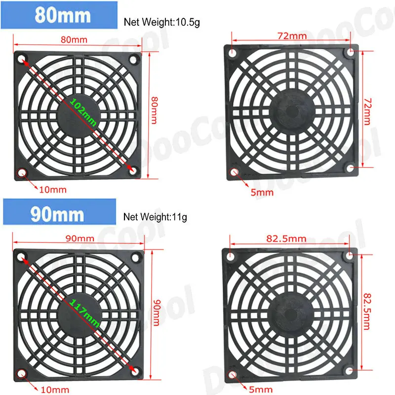 10Pcs Banyak Waktu Luang Komputer Mesh 40 Mm 50 Mm 60 Mm 70 Mm 80 Mm 120 Mm 90 Mm PC Fan Debu Filter 4 Cm 5 Cm 6 Cm 7 Cm 8 Cm 9 Cm 12 Cm