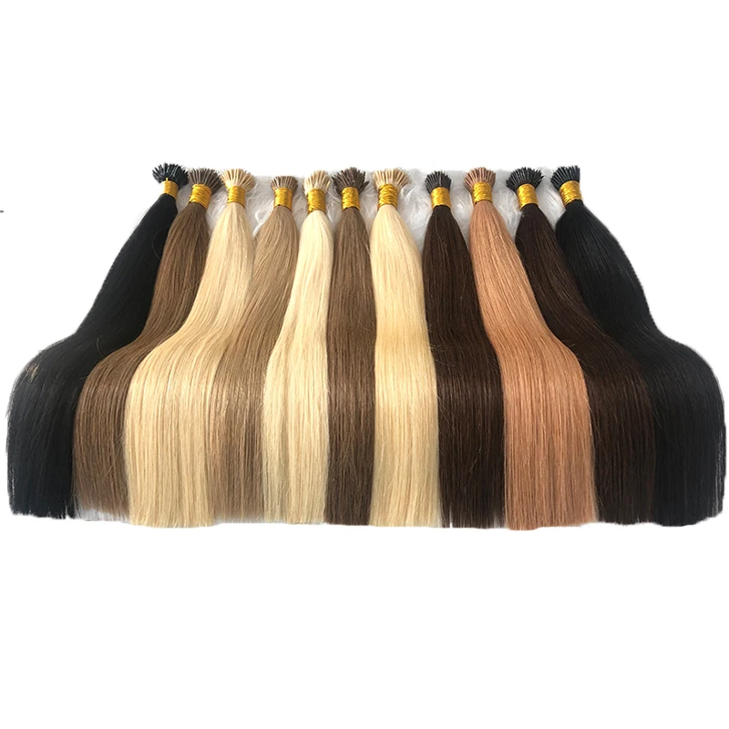 Toysww cabelo virgem nano anel links extensões do cabelo humano 1 g/s queratina pré-ligado reta nano ponta cabelo europeu