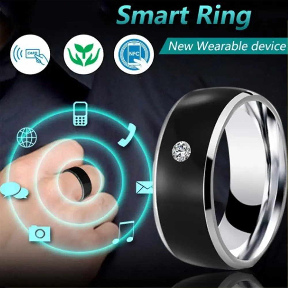 NEW Android Phone Equipment Multifunctional Technology Intelligent Waterproof Smart NFC Finger Ring Wearable Connect