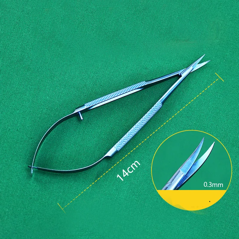 4pcs/set 14cm Titanium microsurgical instruments microsurgery instruments Kit scissors needle holder forceps