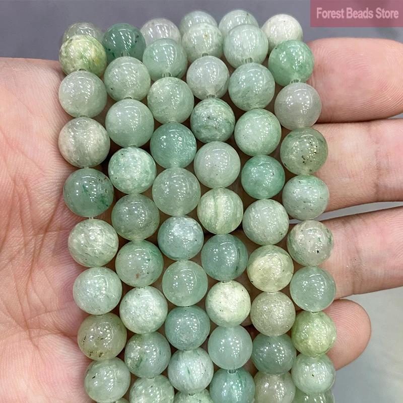 Smooth Green African Jaspers Round Beads DIY Bracelet Accessories for Natural Fashion Jewelry Making 15