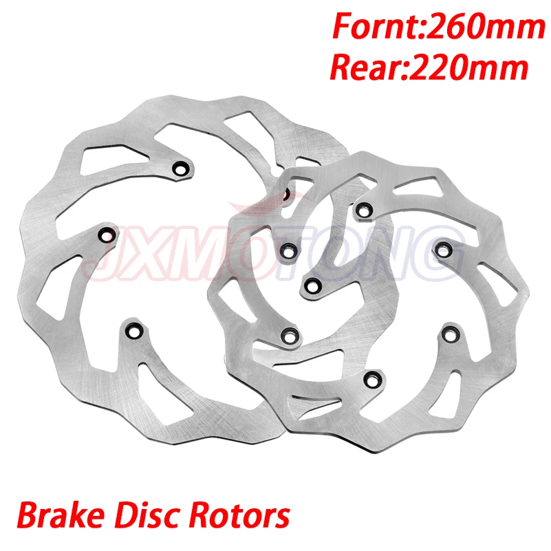 

260/220mm Front & Rear Brake Disc Rotor Set For KTM SX XC 125 150 250 350 450 EXC XCW 125 150 250 350 450 530 1998-2020