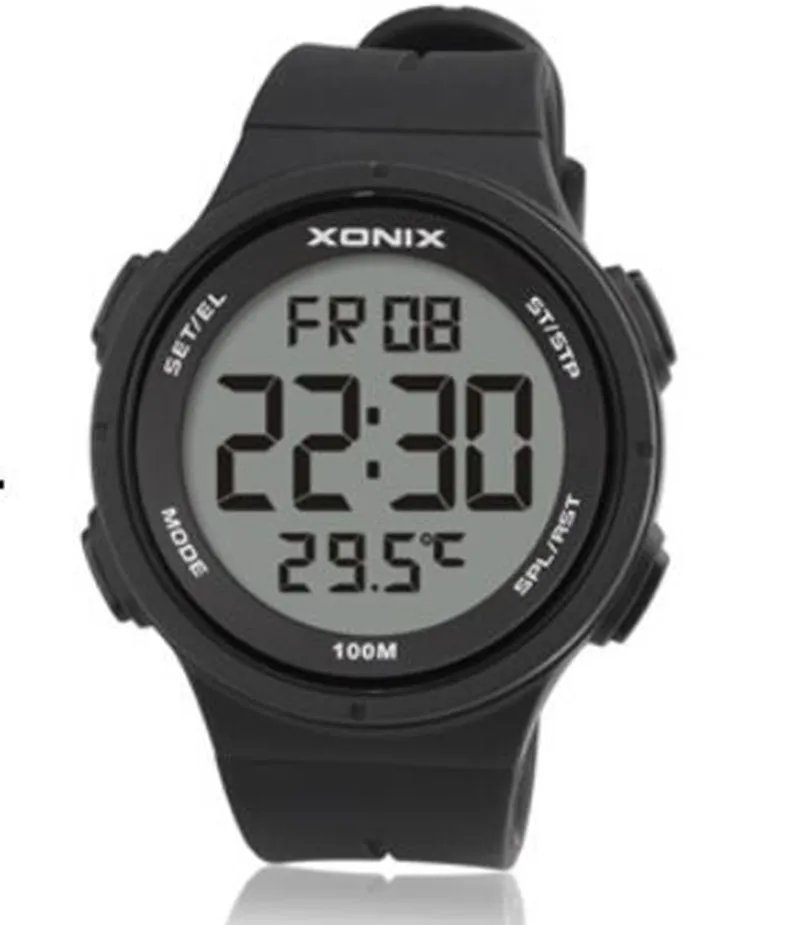 Men Digital Sports Watch temperature Display Waterproof 100m Led Light Swimming Multi Function Boys watch Outdoor Wristwatch