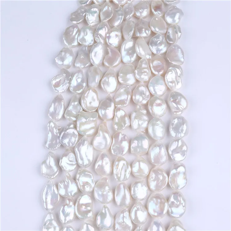 

hot sale 16-17mm keshi pearl freshwater pearl strands