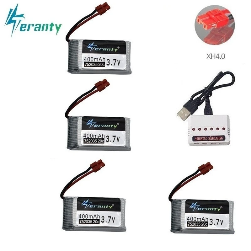 3.7V 400mah Lipo Battery and Charger For SYMA X15 X5A-1 X15C X15W RC Drone Helicopter Spare Parts 3.7v Rechargeable battery