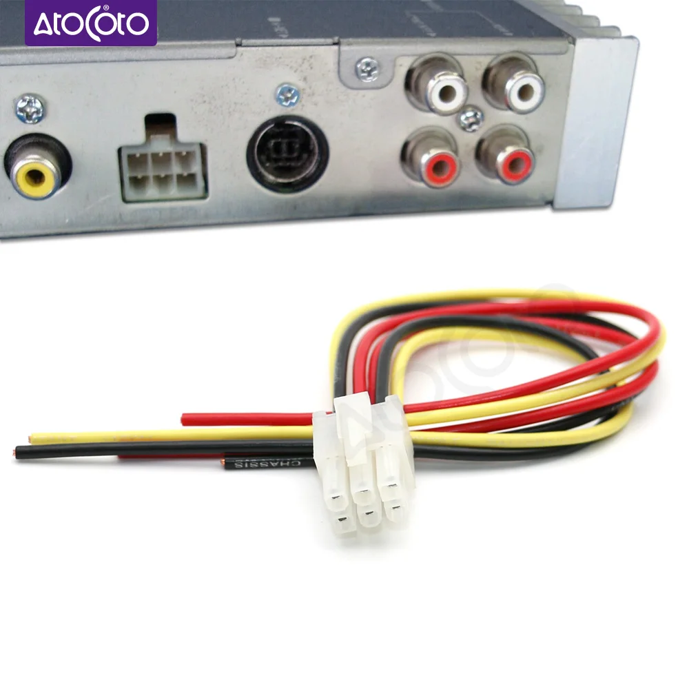Arnés de cables de enchufe de entrada de alto nivel para coche, amplificador ALPINE ERA G320 EQ D900 3342 IVA D300 H800 iXA W404 W203 NVE-M300, 6 pines