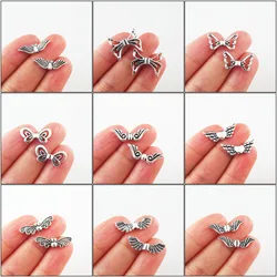 Fashion New Animal Butterfly Dragonfly Wings Angel Charms Tibetan Silver Plated Spacer Beads