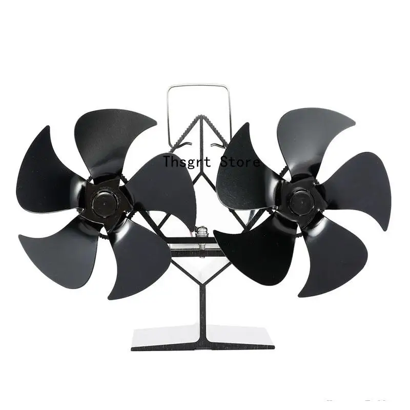 

New Mini Thermal Power Stove Fan Small 8-Blade Fan Eco-Friendly Quiet Fan Home Efficient Heat Distribution