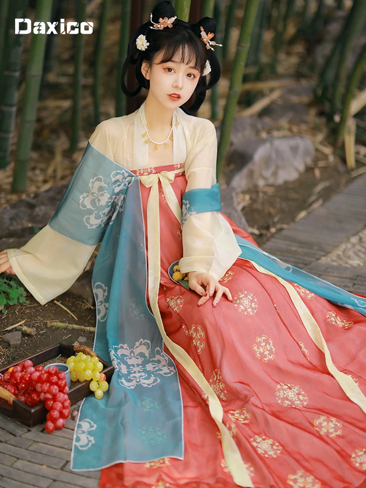 

Original Hanfu Costume Chinese Traditional Tang Dynasty Princess Dress Acnient Folk Dance Wear Fairy Costume Women Party Cosply