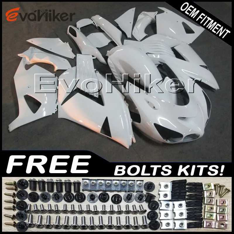 

Custom fairing motorcycle bodywork kit for ZX-14R 2006-2011 white ZX14R 2012-2016 ABS motor panels Injection mold+gifts