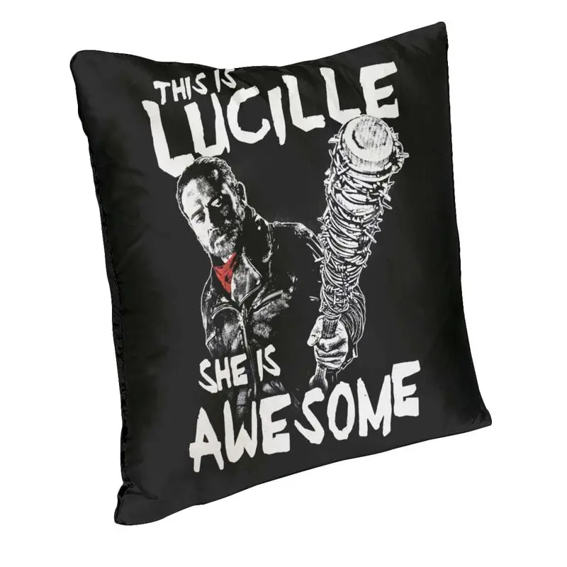 The Walking Dead Square Pillow Cover Home Decor Lucille She is Awesome Cushion Cover Throw Pillow Case For Car Double-sided