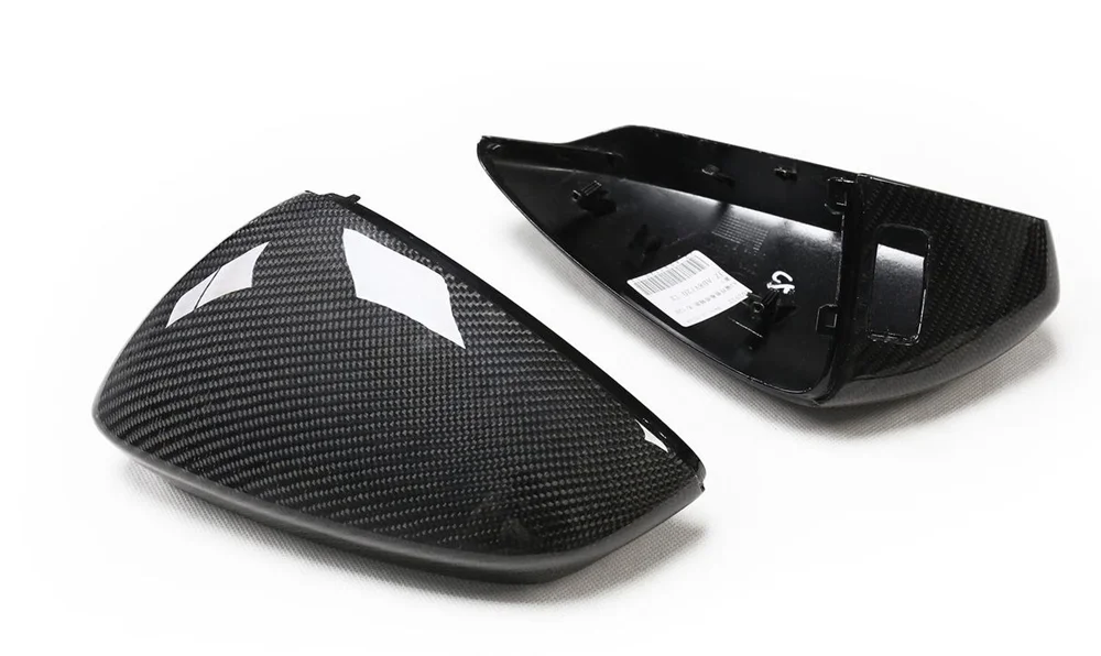 Mirror Cover For Audi A3 2021 With Lane Assist Car Rear View Cap Real Dry Carbon Fiber Rearview Shell Cases Replacement Clip On