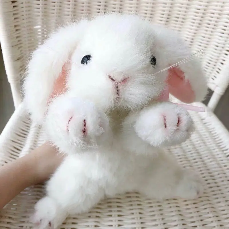 High level quality plush rabbit Toy stuffed animal bunny toy simulation lifelike baby dolls for kids toy for children home decor