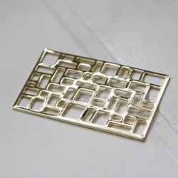 DIY Supply-Solid Brass Finding Filigree Rectangle Link - 46x29mm (3119C)