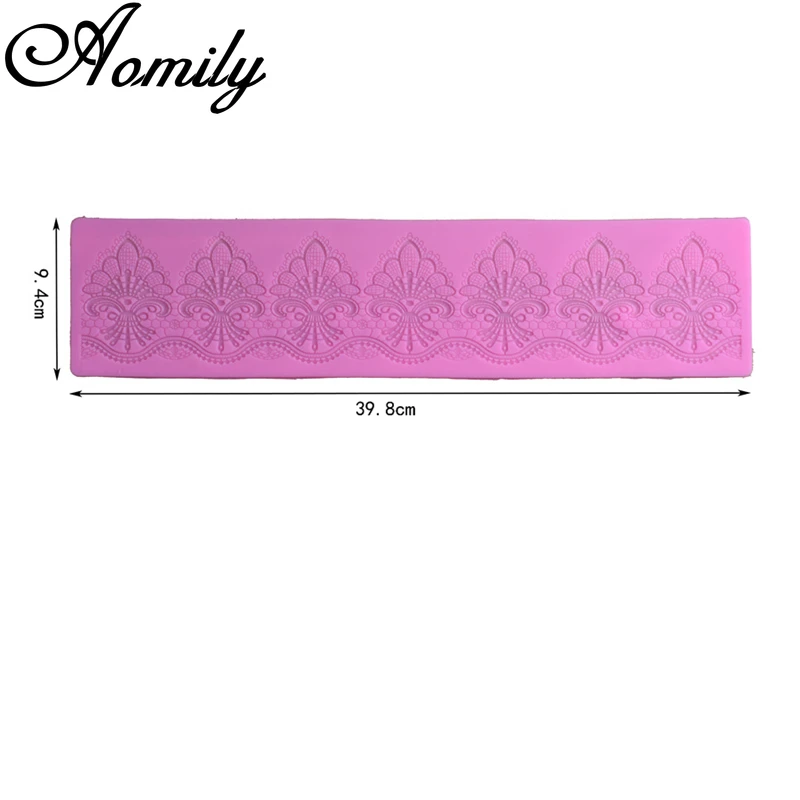 Amoliy 39.8cm European-style Pattern Cake Mat Fondant Silicone Mold Chocolate Moulds Tools Cake Decorating Baking Tools