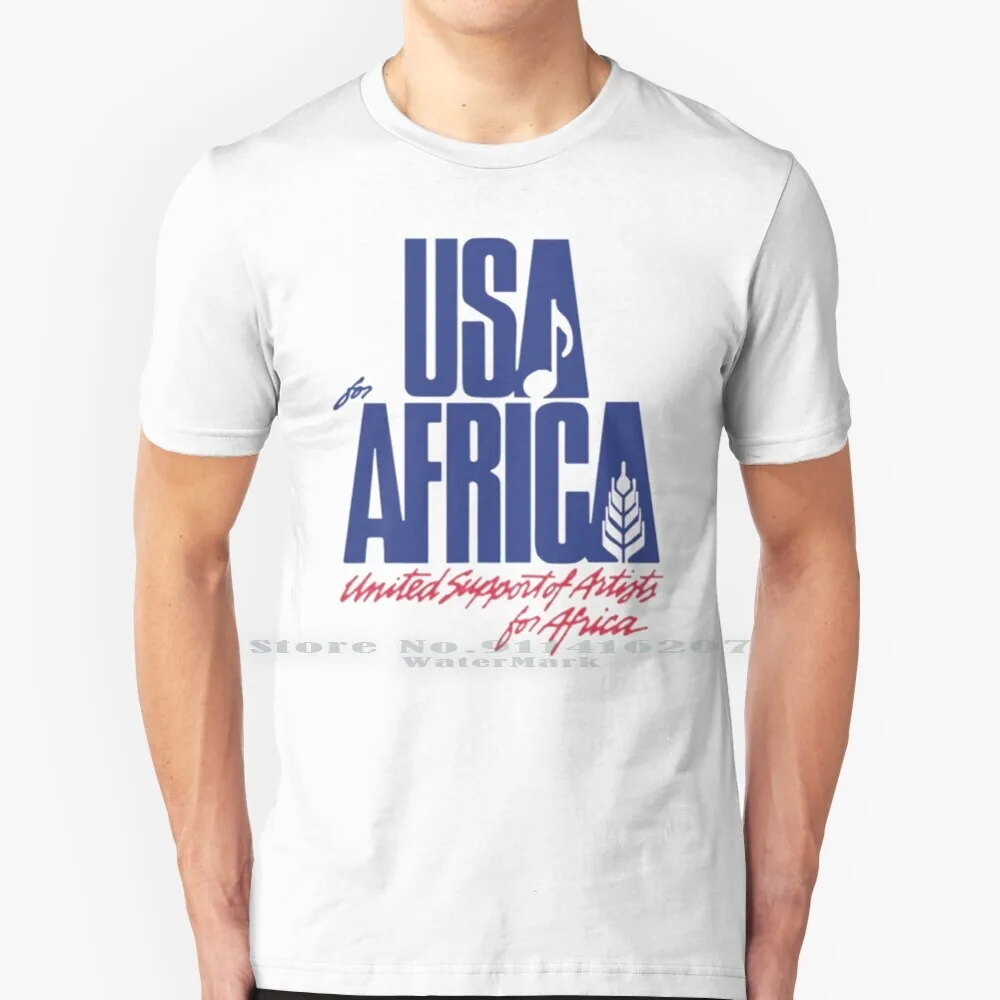 Camiseta de algodón con estampado de Michael Jackson, camisa Retro Vintage de los años 80 con diseño de Michael Jackson, us For Africa, We Are The World, Mj Music Classic, 6XL